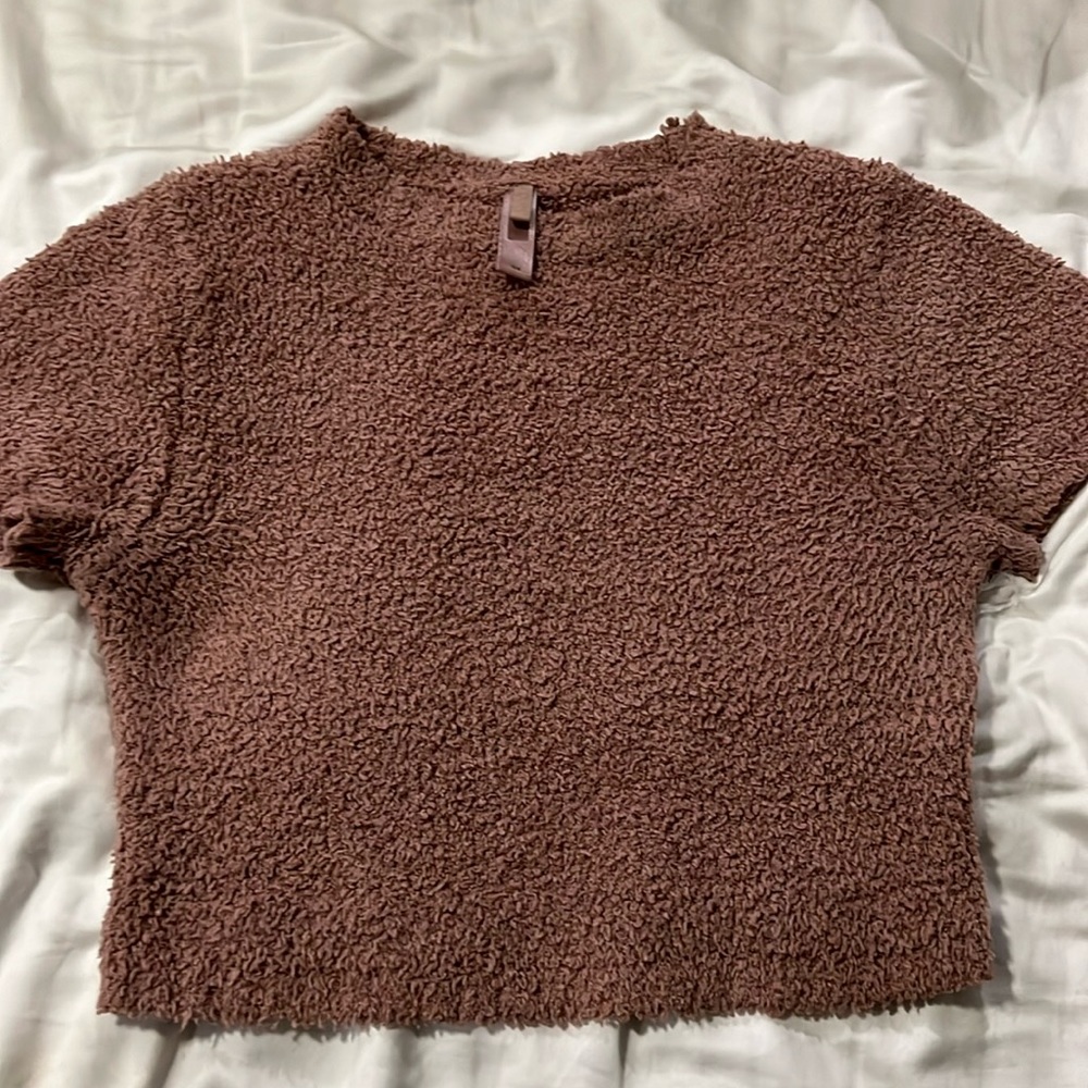Skims cozy semi crop top